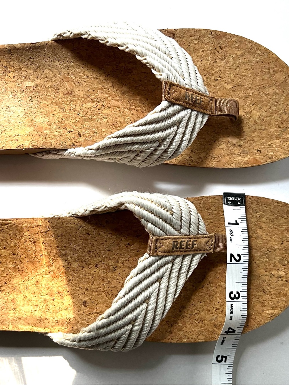 Reef Women’s Cork Sandals with Cream Rope Straps - Picture 7 of 9